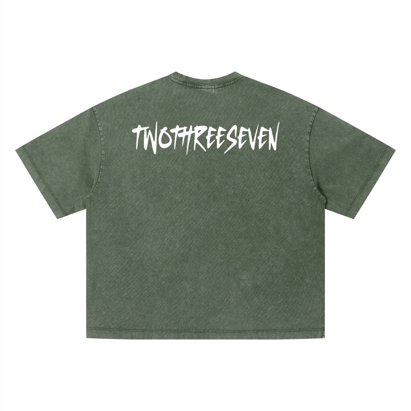 TwoThreeSeven T-Shirt - Army Green - Back